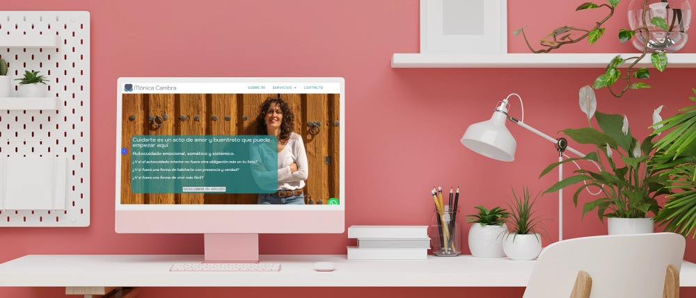 Mockup de la web Mónica Cambra para porfolio